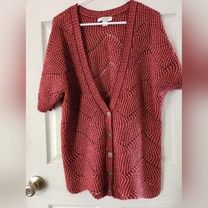 Christopher & Banks Women's Red Knit Sweater